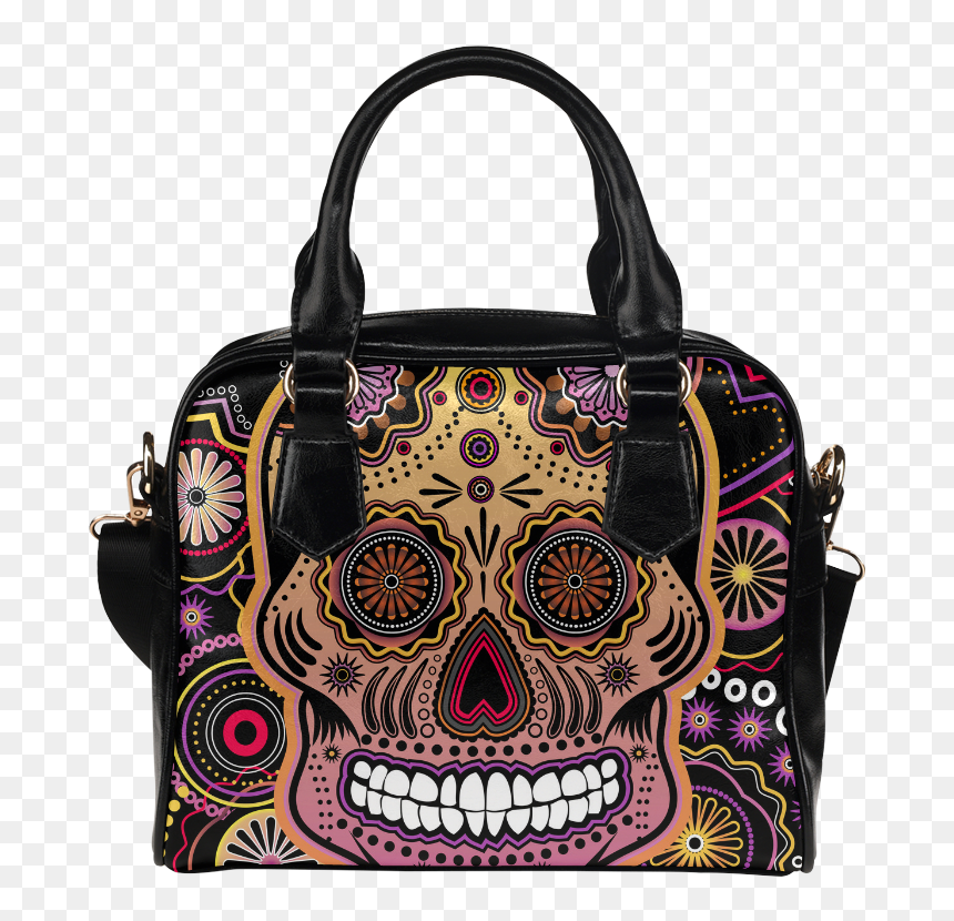 Candy Sugar Skull Shoulder Handbag - Custom Handbags, HD Png Download - candy skull png