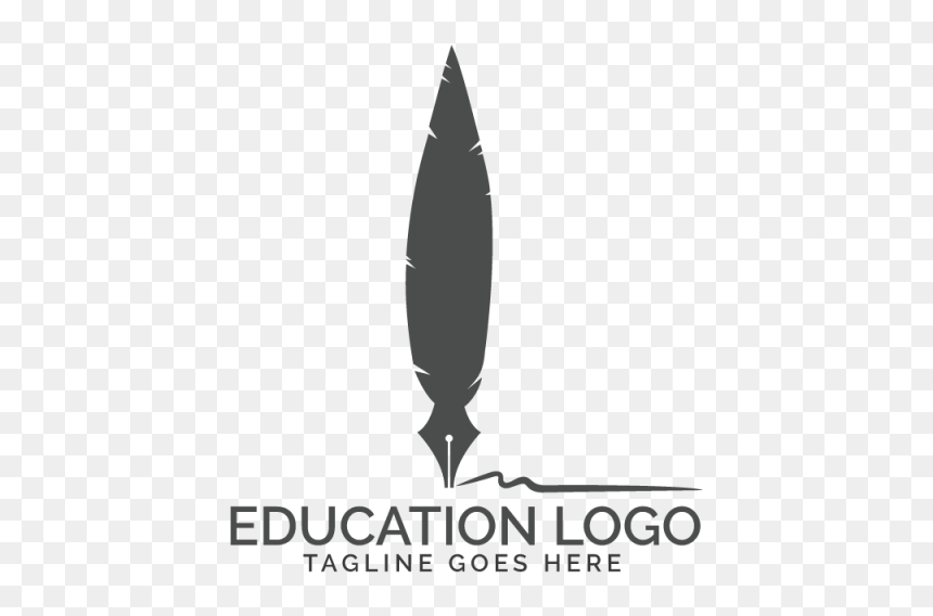 Quill Feather Pen Logo Design - Writing Feather Logo, HD Png Download - pen logo png