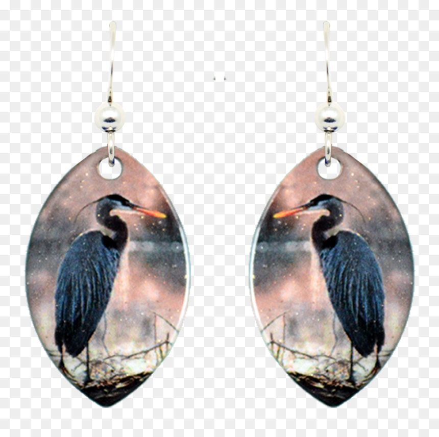 Earrings, HD Png Download - blue heron png