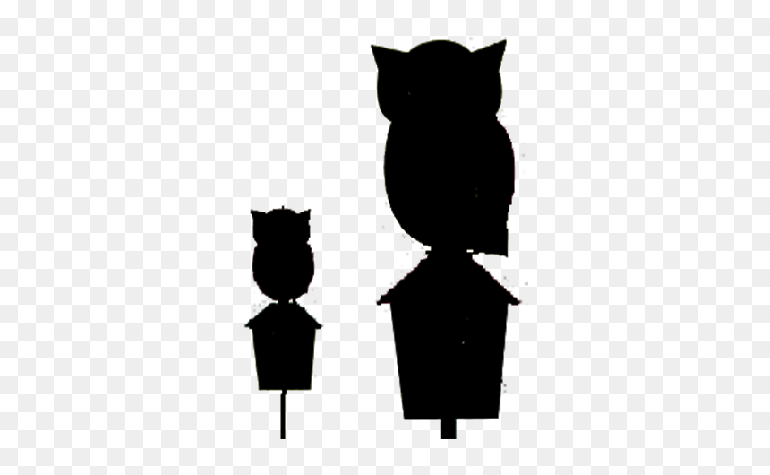 Owl Silhouette Cartoon - Silhouette, HD Png Download - owl cartoon png