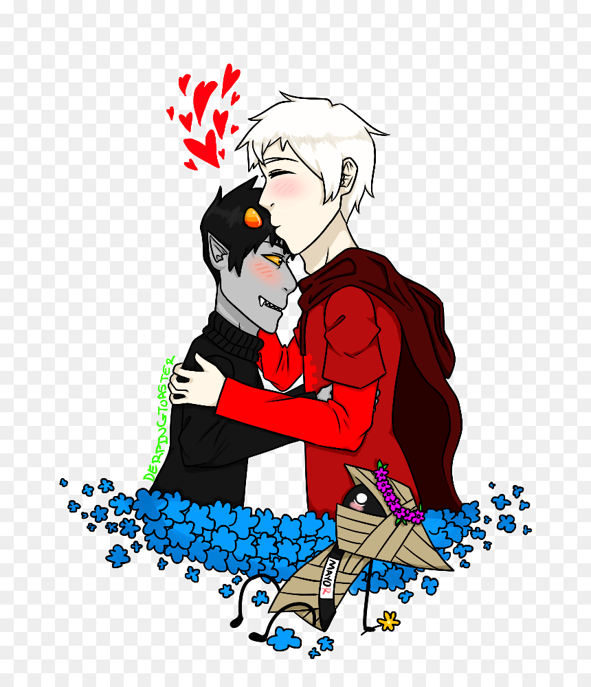 Blush Dave Strider Derpingtoaster Flower Crown Flowers - Illustration, HD Png Download - flowers cartoon png