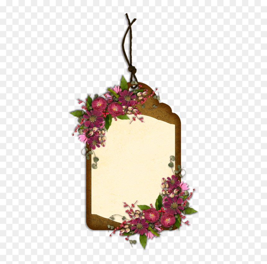Floral Design, HD Png Download - etiquetas vintage png