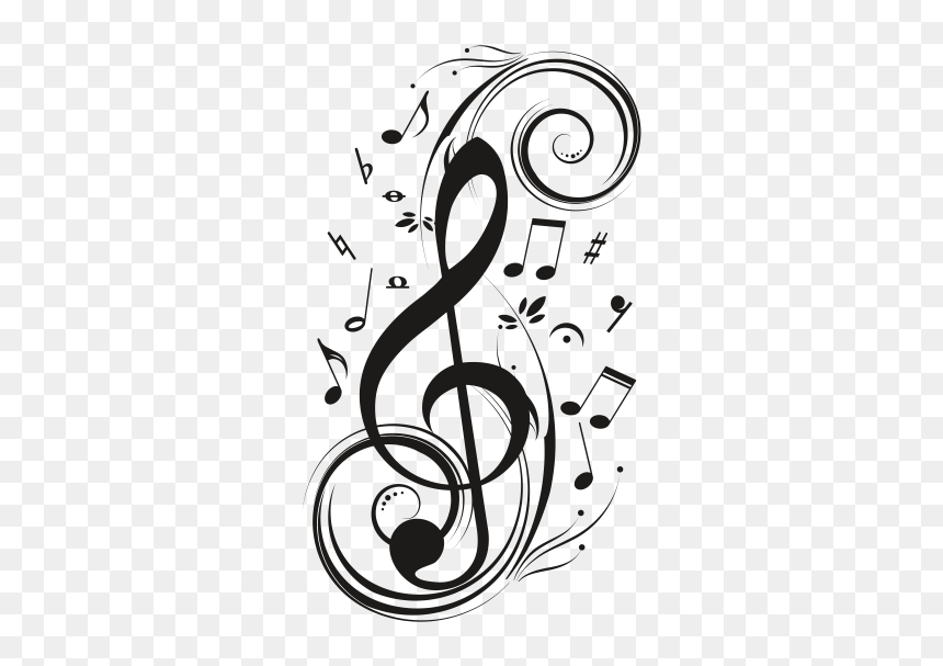Music Black And White, HD Png Download - microfonos png