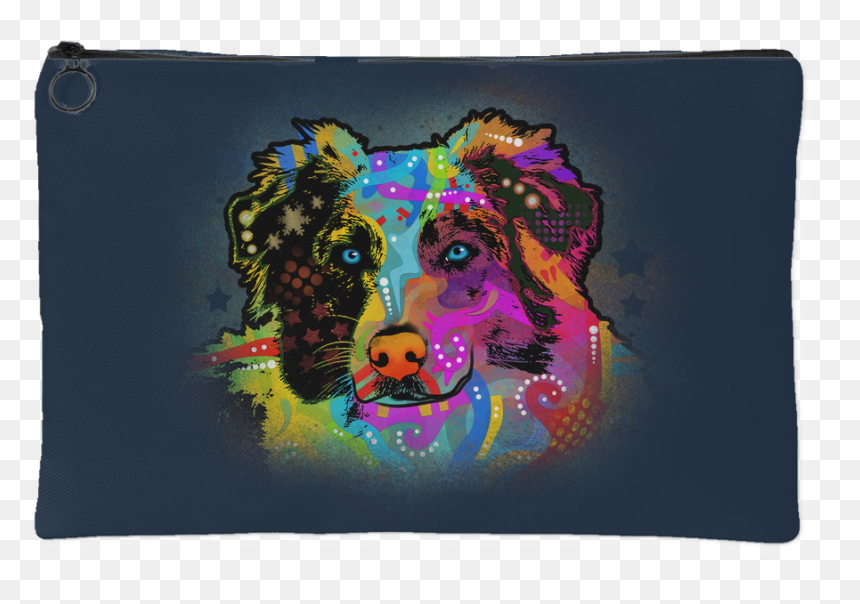 Australian Shepherd Accessory Pouch,navy - Wallet, HD Png Download - australian shepherd png