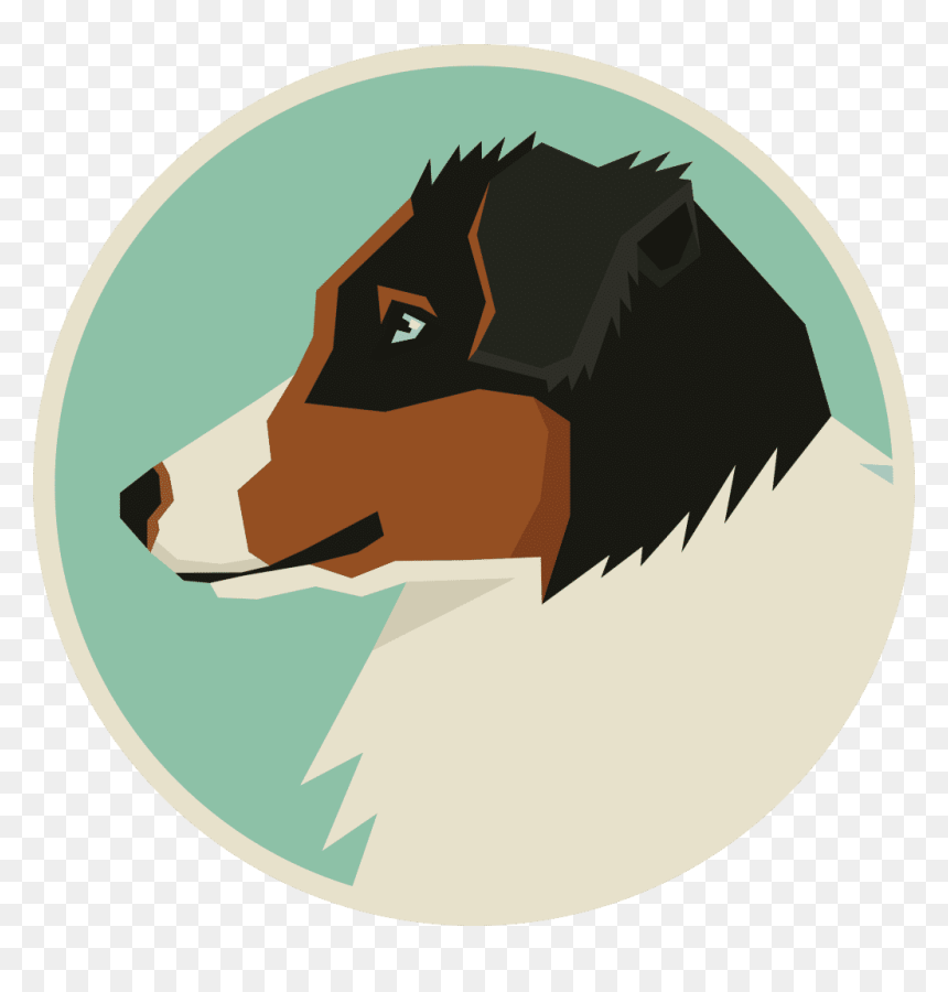 Australian Shepherd Round Frame - Australian Shepherd Icon, HD Png Download - australian shepherd png