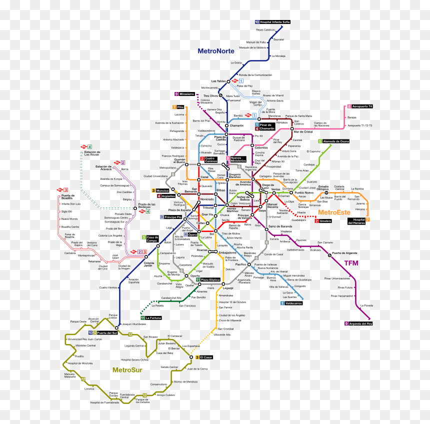 U Bahn Madrid, HD Png Download - linea punteada png