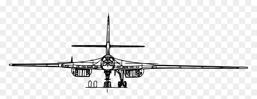 Angle,symmetry,wing - Tu 160, HD Png Download - airplane wing png