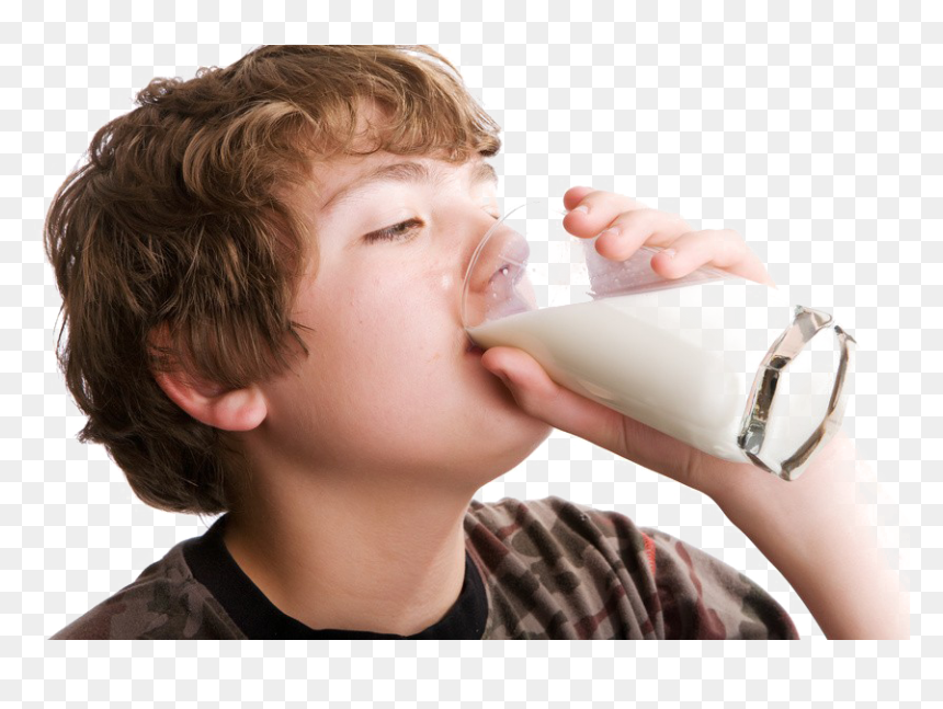 Drinking Milk Png Pic - Drinking Glass Of Milk, Transparent Png - milk.png