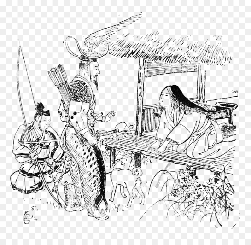Japanese Fairy Book - Story Of Princess Hase, HD Png Download - japanese art png