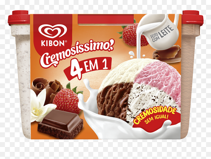 Cremosíssimo 4 Em - Kibon, HD Png Download - sorvete png