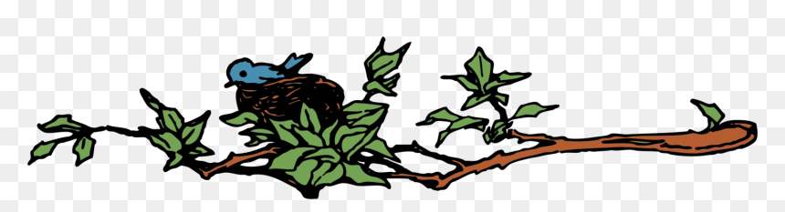 Nest On Tree Clipart, HD Png Download - laurel branch png