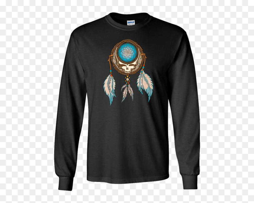 Grateful Dead Steal Your Face Skull In A Dream Catcher - Long Sleeve Gucci Shirt Men, HD Png Download - grateful dead skull png