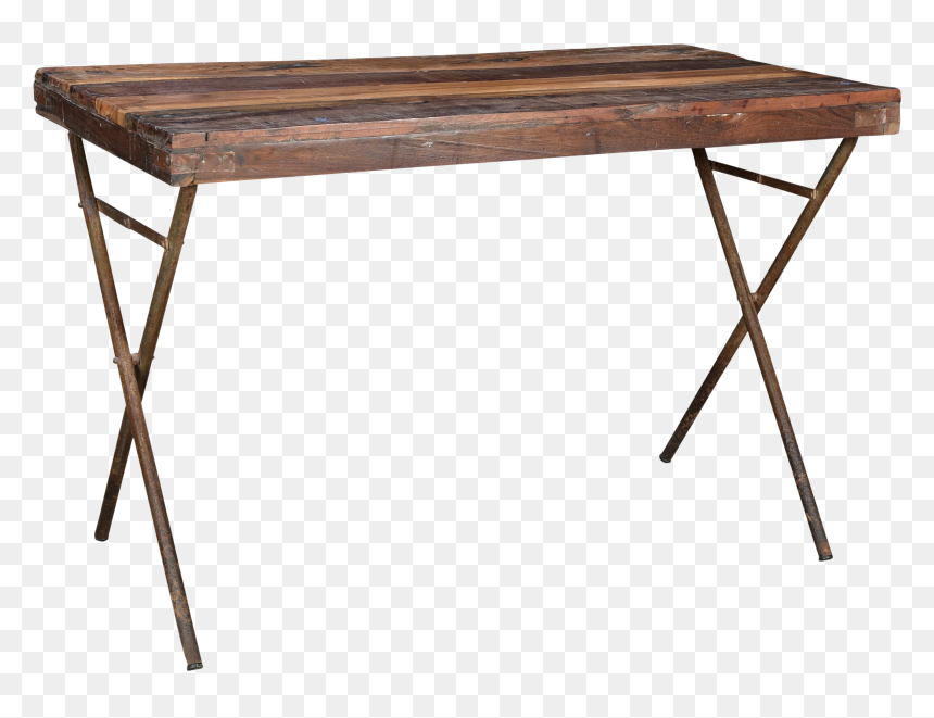 Outdoor Rectangular Folding Table, HD Png Download - old table png