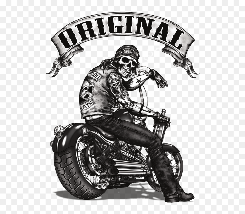 Skull Biker , Png Download - Biker Skull Vector Png, Transparent Png - biker skull png