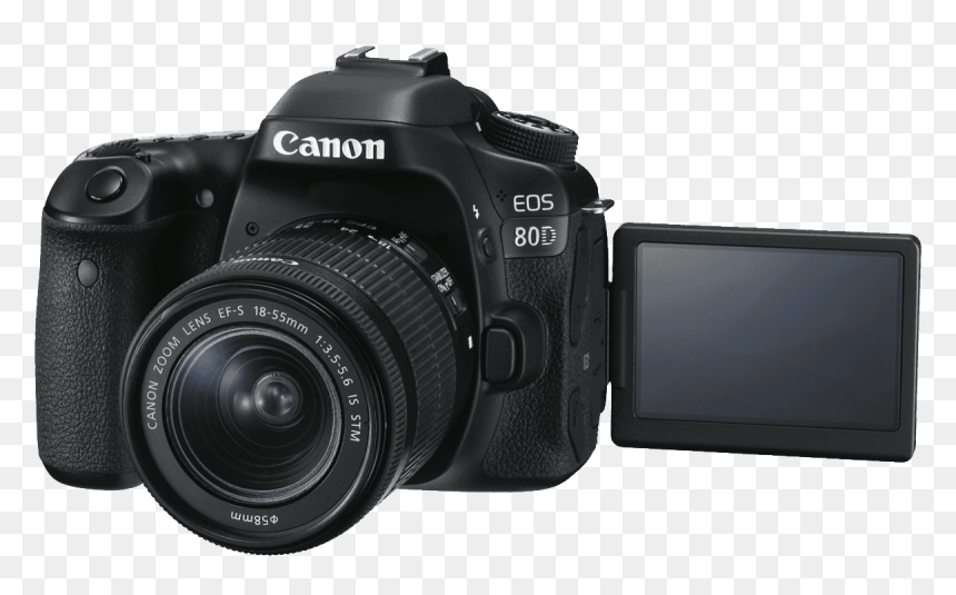 Canon 80d 18 55, HD Png Download - canon 80d png