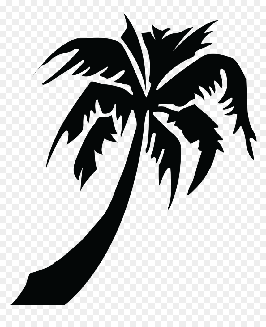 Picture Of Palm Tree - Design, HD Png Download - white tree silhouette png