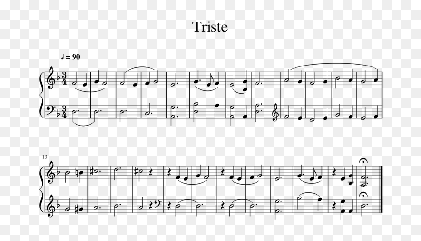 Can Can Viola Sheet Music, HD Png Download - triste png