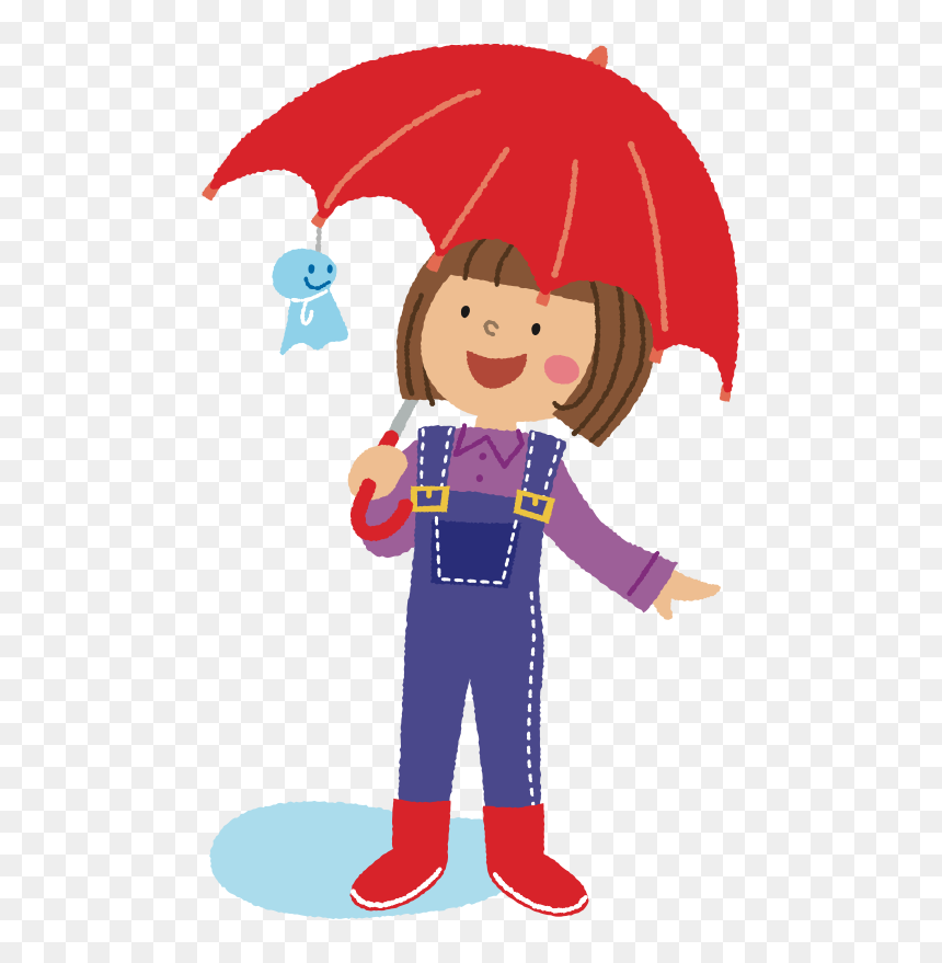 Teru Teru Bōzu - Girl With Umbrella Clipart, HD Png Download - puddle of water png