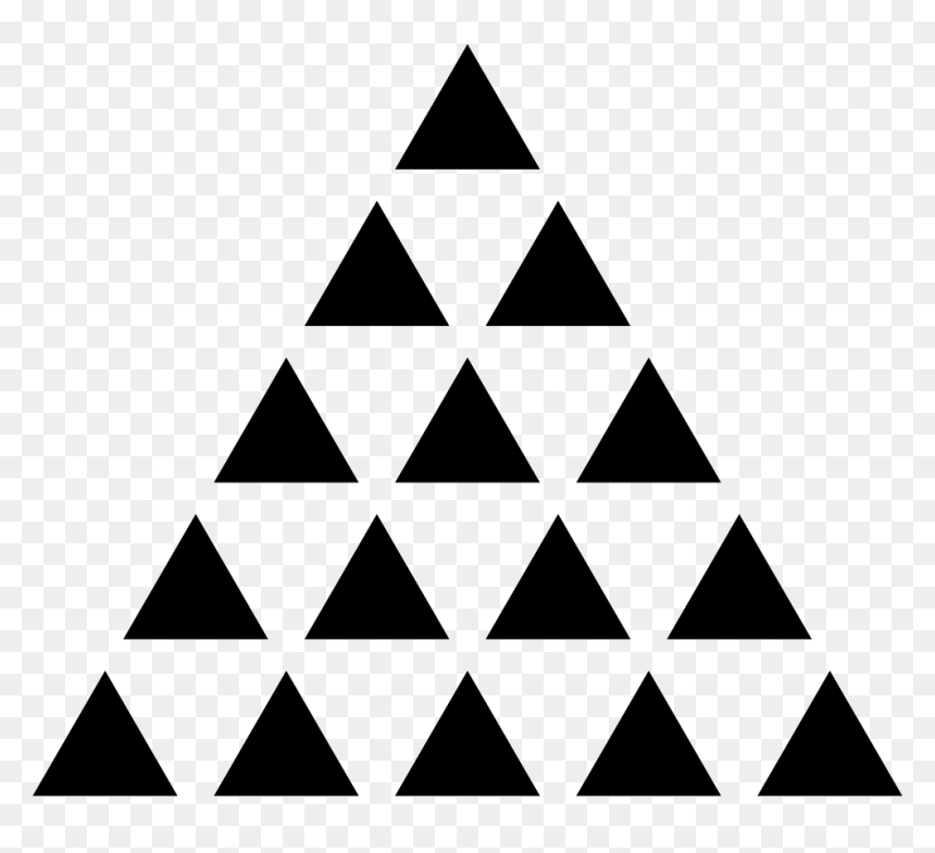 Multiple Triangles Triangle - Triangle Of Triangles Png, Transparent Png - grey triangle png