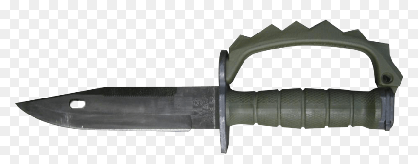 Military Green Model 2018 Thumper Close Combat Hand - Bowie Knife, HD Png Download - m9 bayonet png