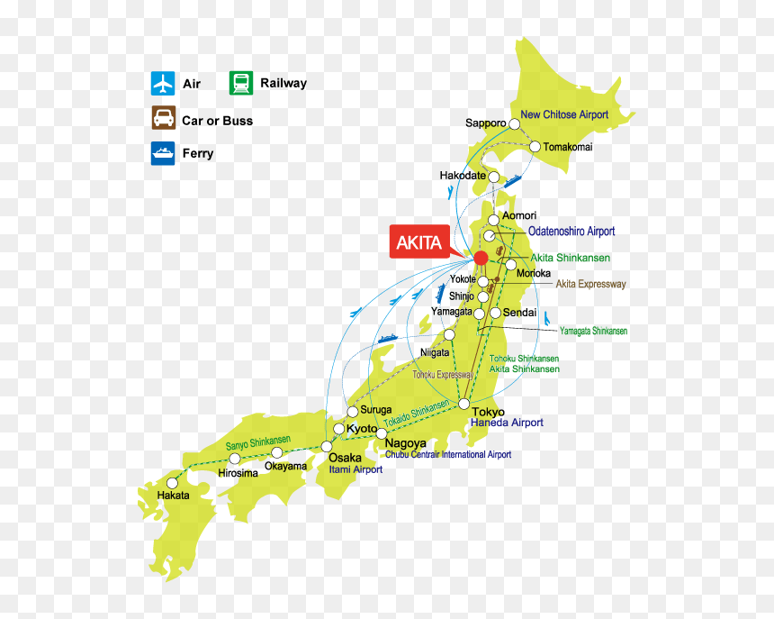 Akita Japan Nearest Airport, HD Png Download - akita png