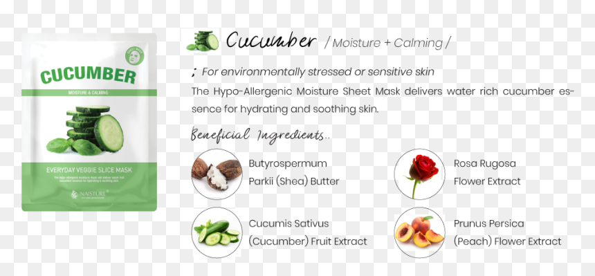 Everyday Veggie Slice Sheet Mask - Cucumber, HD Png Download - cucumber slices png