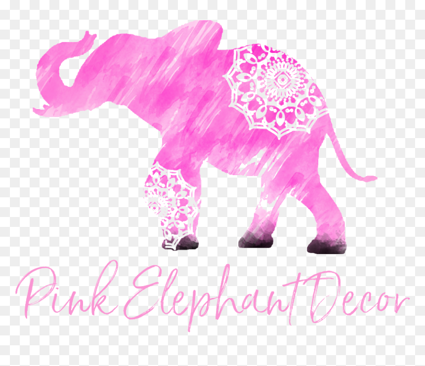 Indian Elephant, HD Png Download - pink elephant png