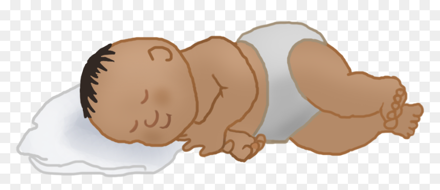 Black Haired Baby Sleeping Clip Art, HD Png Download - baby sleeping png