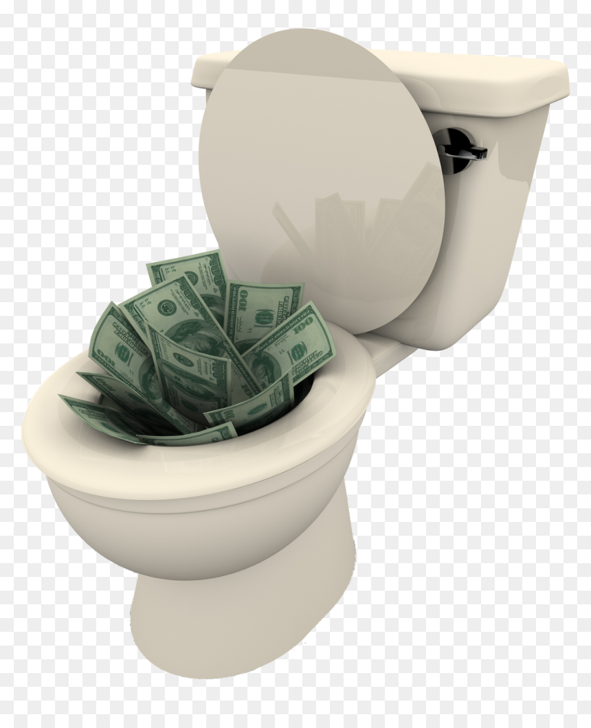 Toilet Seat , Png Download - Money Down Toilet Transparent, Png Download - toilet seat png