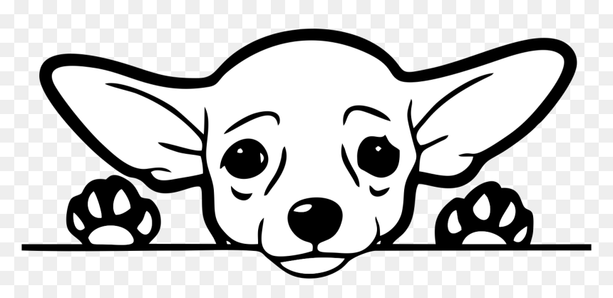 Peeking Dog Decal - Chihuahua Sticker, HD Png Download - png decals