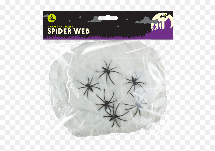 Halloween Spider Web Decoration - Lace, HD Png Download - halloween spider png