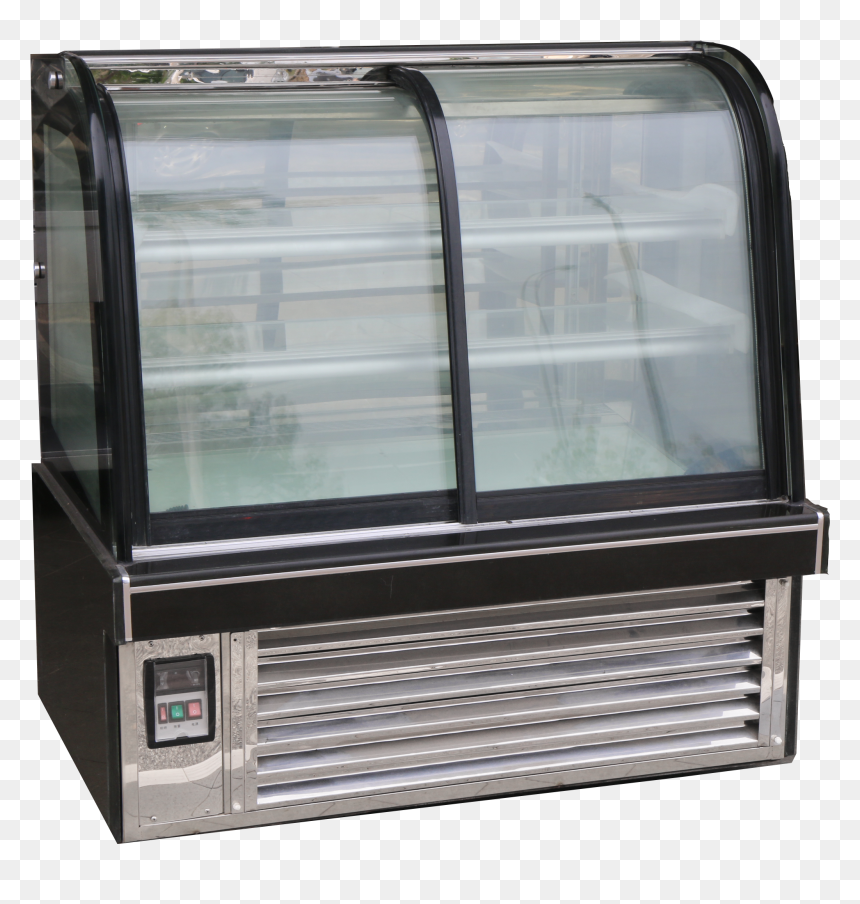 4ft Front And Back Opening Cake Showcase Marble Bottom - Display Case, HD Png Download - tien png