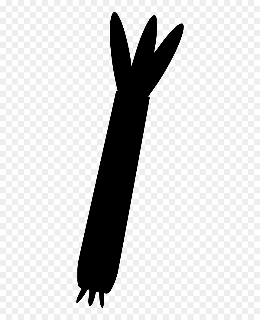 Hare Silhouette Black White Clip Art - Parallel, HD Png Download - white onion png