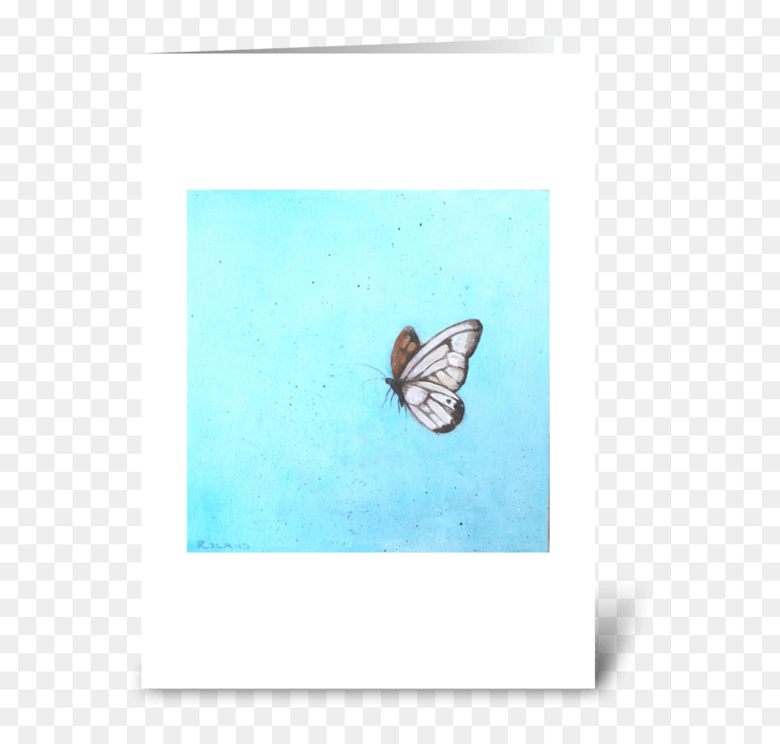 Orange Butterfly Greeting Card - Brush-footed Butterfly, HD Png Download - orange butterfly png