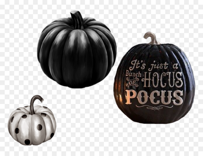 Pumpkin Decorating Hocus Pocus, HD Png Download - pumpkin png black and white