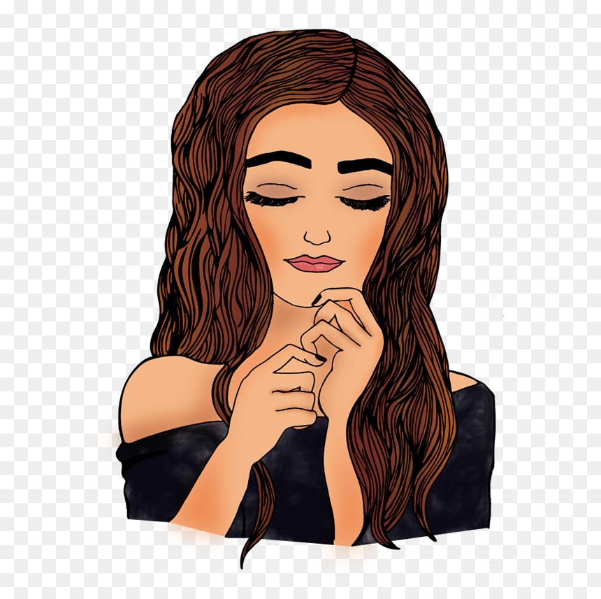 Girl, HD Png Download - woman thinking png