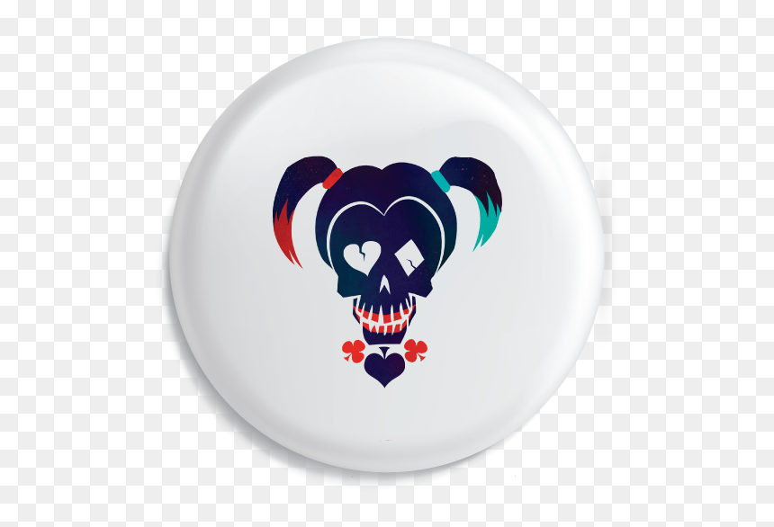 Suicide Squad Harley Quinn Skull, HD Png Download - harley quinn symbol png