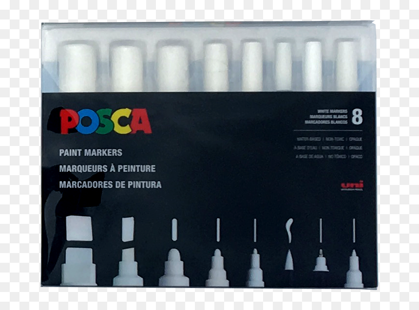 White Paint Marker Posca, HD Png Download - white pen png