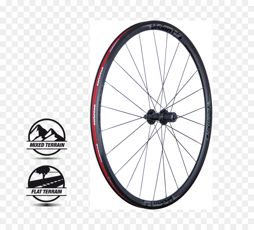 Transparent Bike Wheel Png - Vision Team 30 Comp Alloy, Png Download - the vision png
