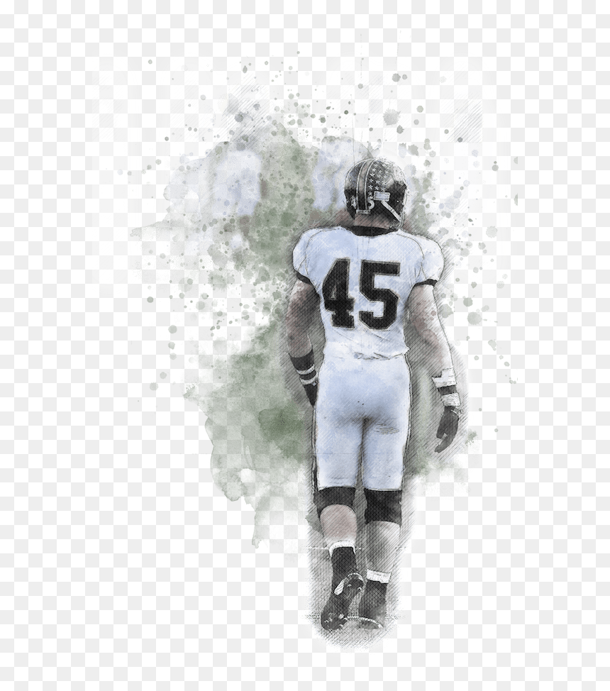 Water Color Of Zach Gordon In High School - Sprint Football, HD Png Download - walking up stairs png