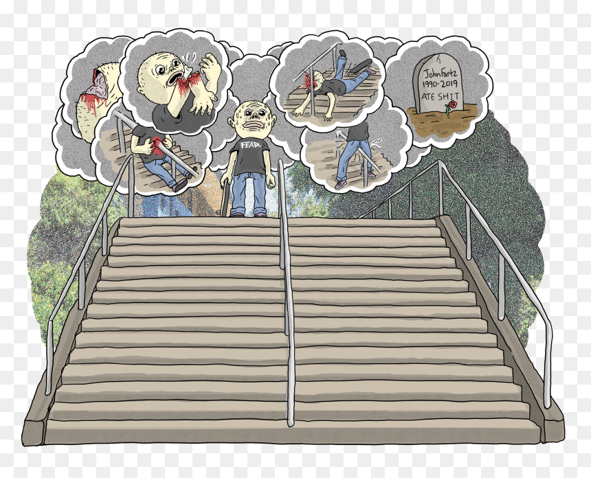 Cartoon, HD Png Download - walking up stairs png