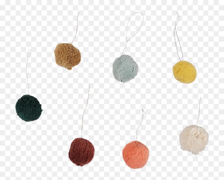 Earrings, HD Png Download - pompom png
