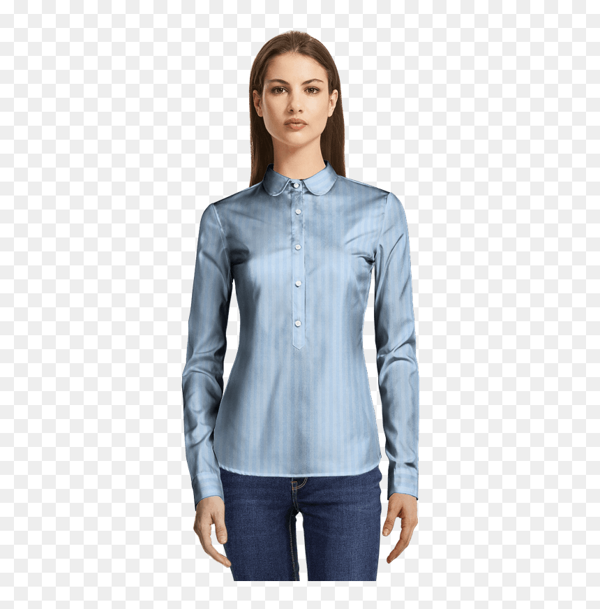 Black 3/4 Sleeve Lady Collar Cotton Shirt"

	 	 Data-width="136 - Female Corporate Suits Peak Lapel, HD Png Download - mujer sexy png