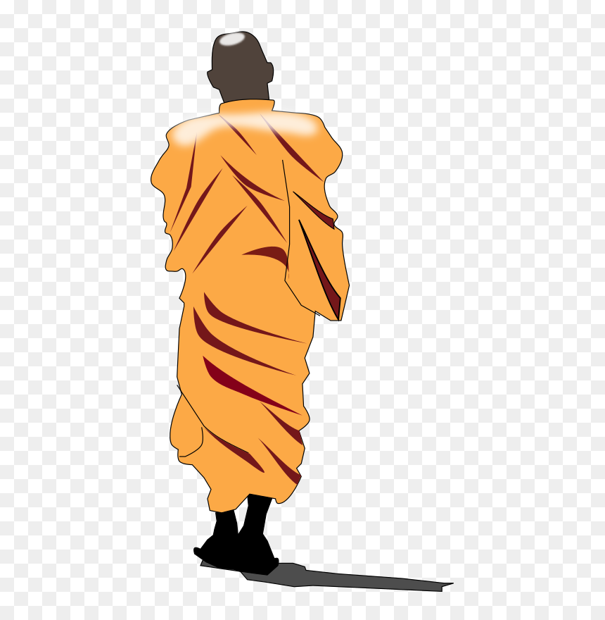Monk Walking - Monk Png, Transparent Png - people walk png