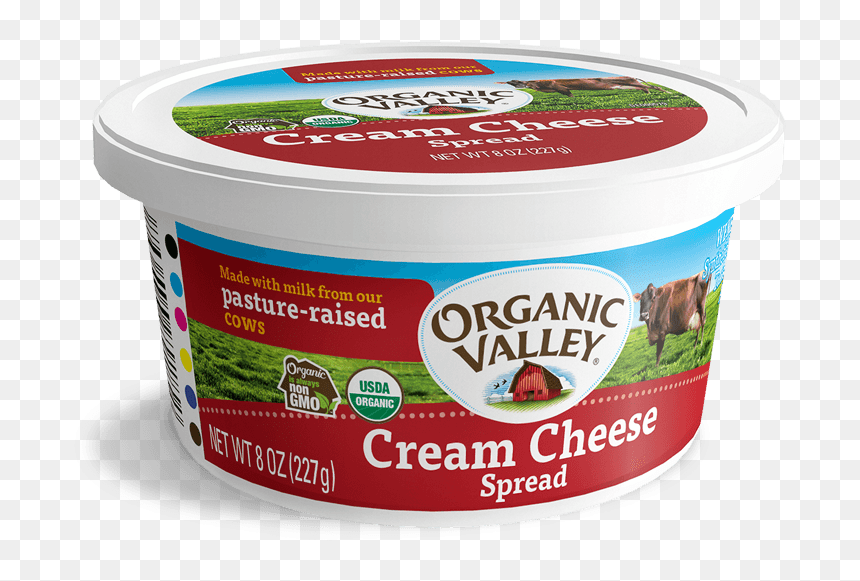 Organic Valley Organic Cream Cheese, HD Png Download - cream cheese png