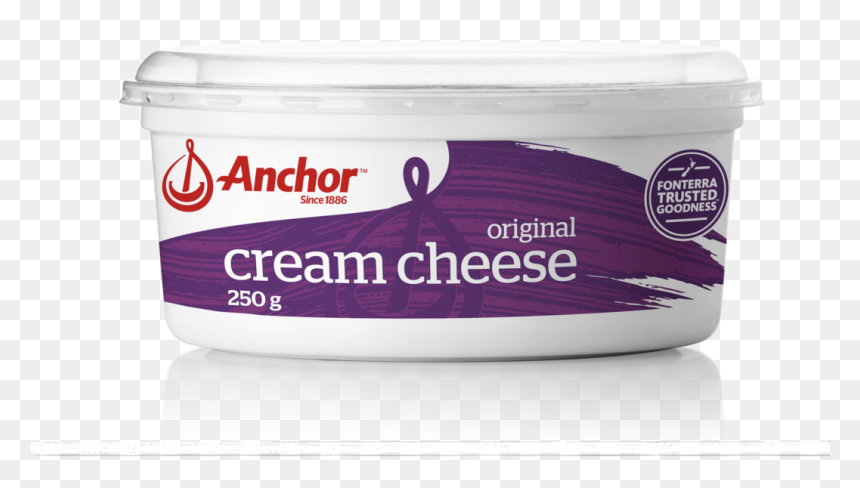 Cream Cheese Anchor 250g, HD Png Download - cream cheese png