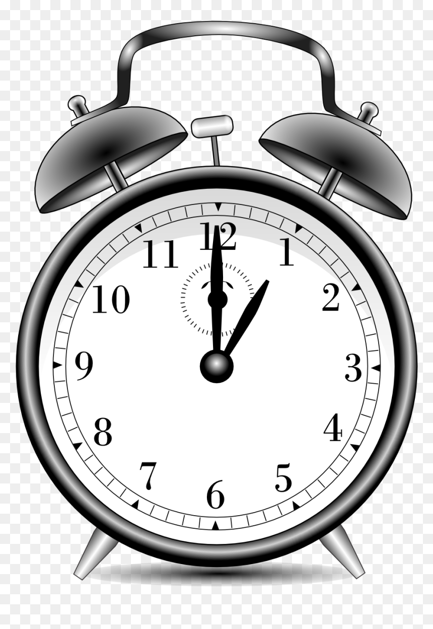 Clipartist Clip Art Alarm Clock Alarmclock Black - Alarm Clock Clock Png, Transparent Png - clock png images