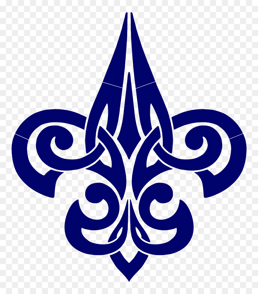 Tribal Fleur De Lis Blue - Flor De Lis Tribal, HD Png Download - fluer de lis png
