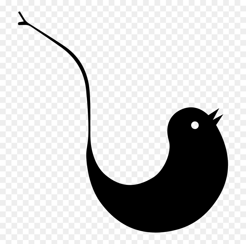 Cute Bird Silhouette, HD Png Download - cute bird png
