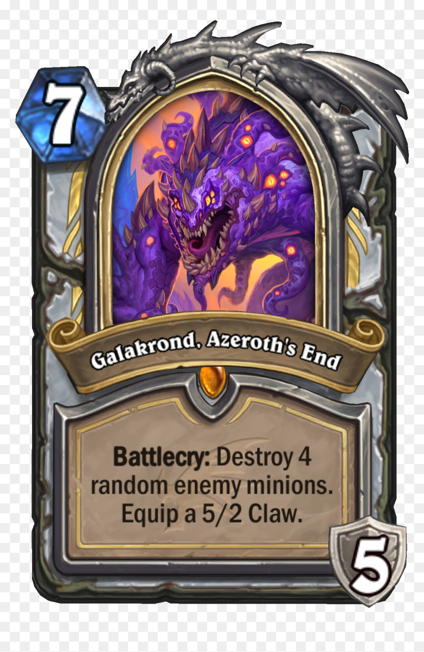 Galakrond Azeroths End Enus - Hearthstone Descent Of Dragons Galakrond, HD Png Download - claw rip png